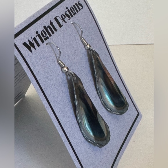 Unique Handcrafted Steel Earrings 2 inch approx - Picture 5 of 7